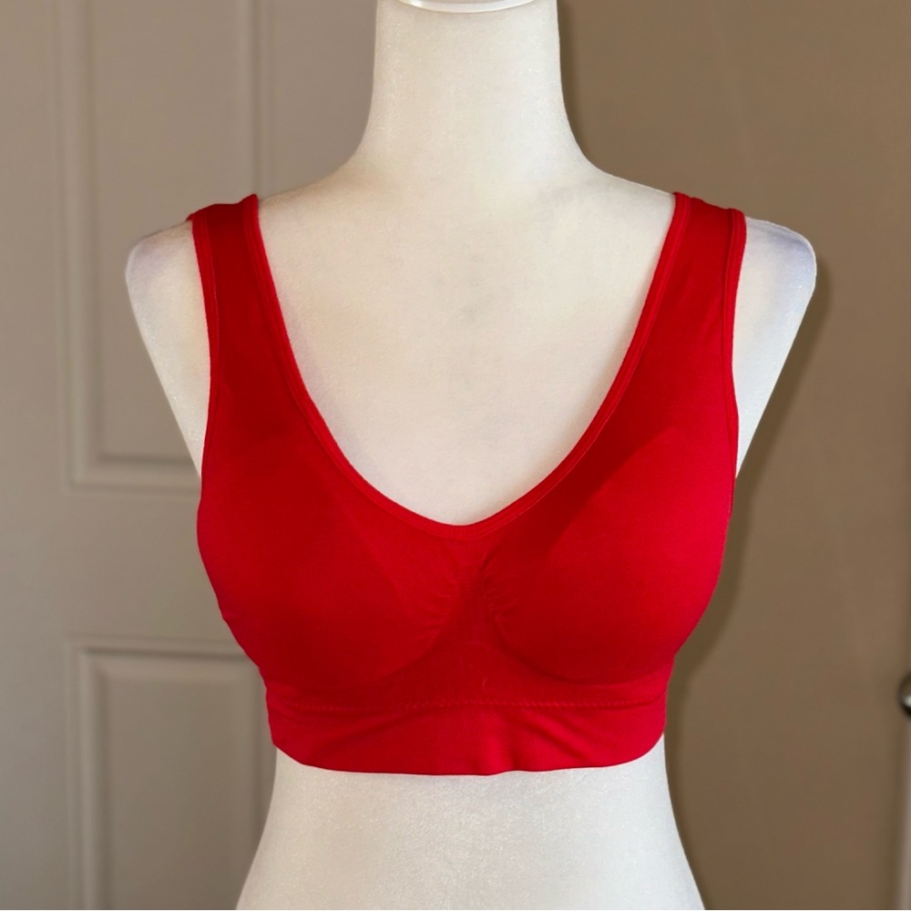 Red Padded Sports Bra Size 2XL